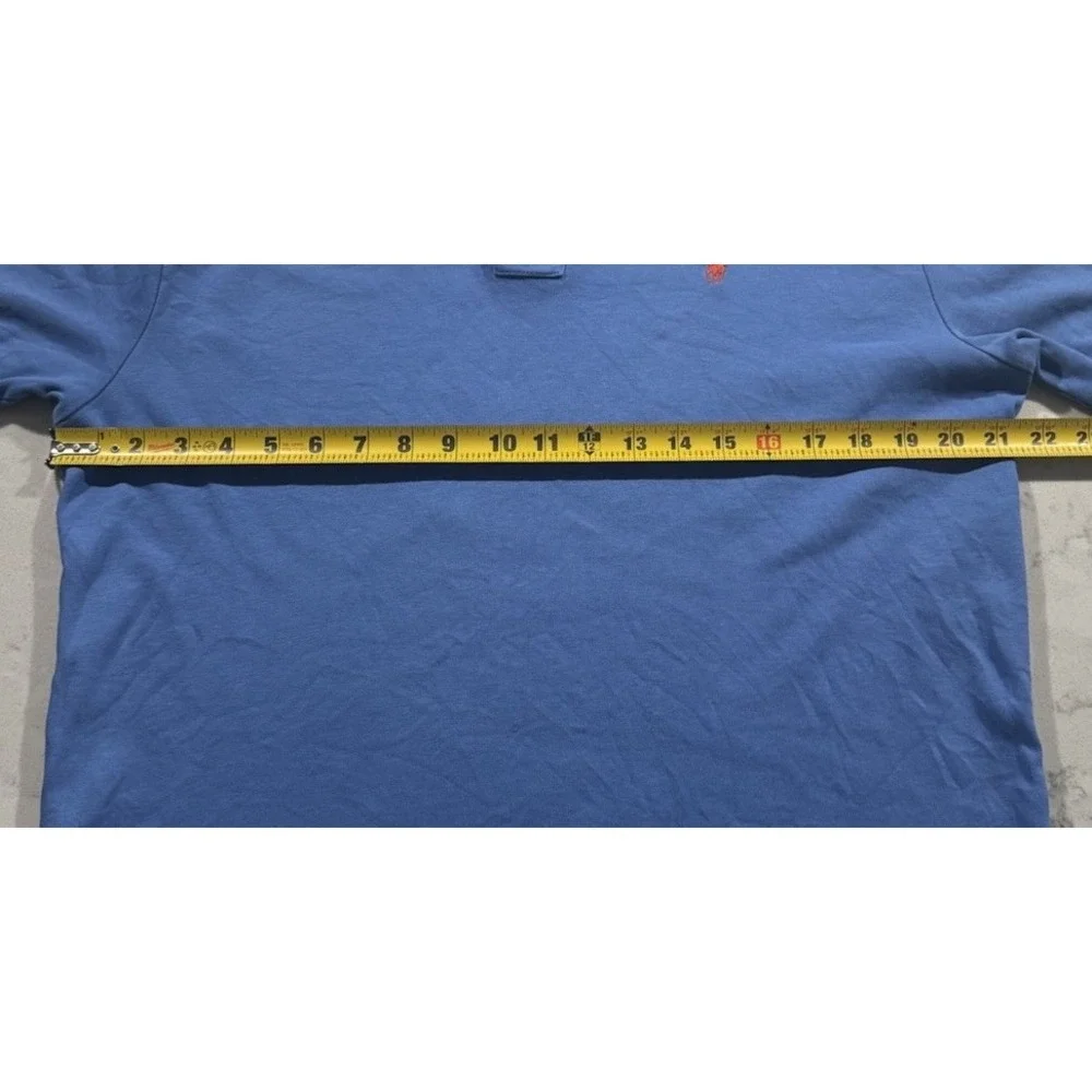 VTG 90s Polo Ralph Lauren Mens Medium Blue Short Sleeve Red Pony Polo Shirt